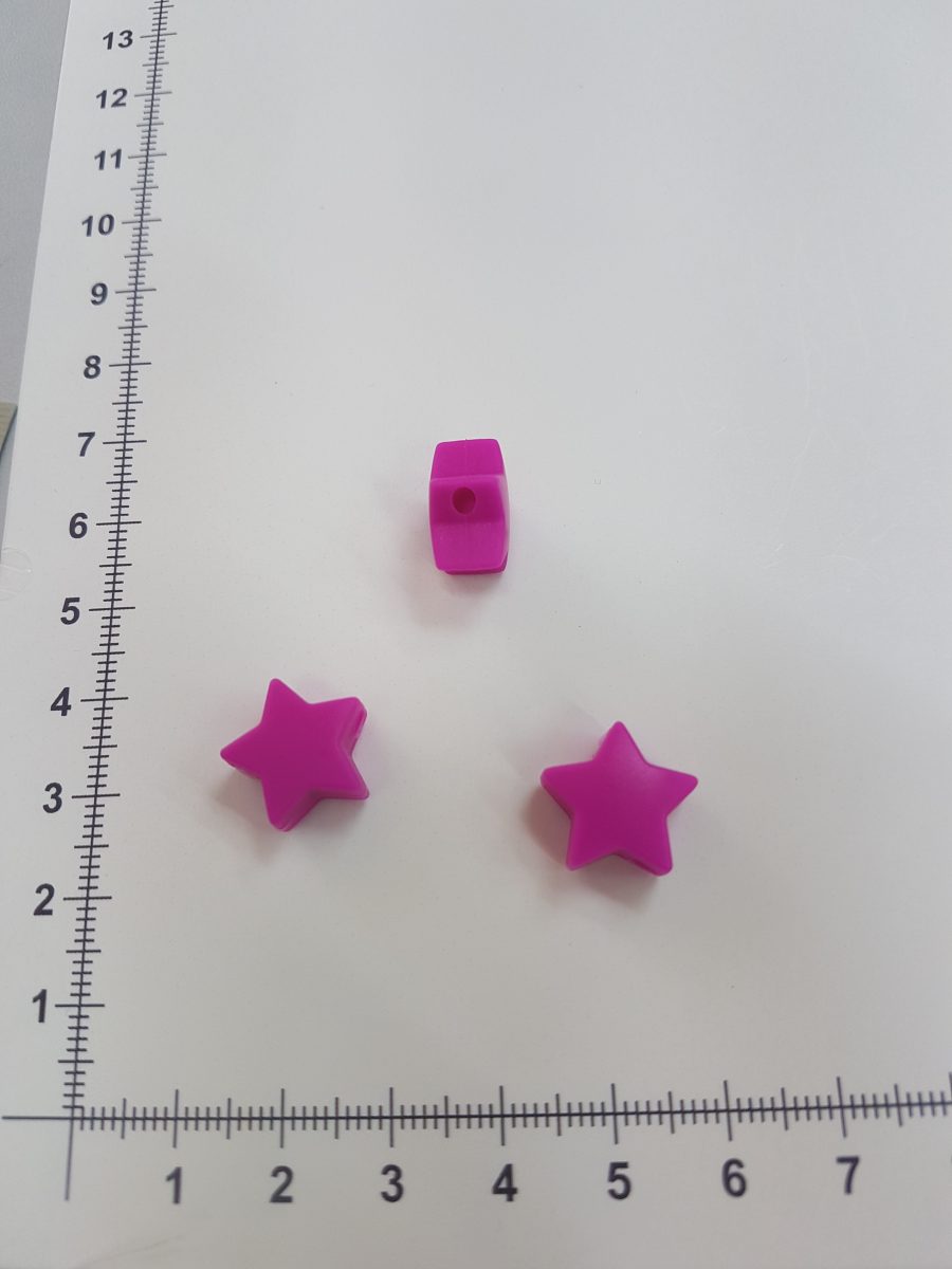 Silikoninė žvaigždutė Ciklamenas 15 mm