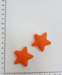 Silikoninė žvaigždutė Oranžinė 38 x 38 mm
