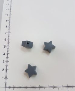 Silikoninė žvaigždutė Pilka 15 mm