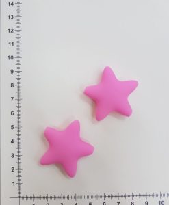Silikoninė žvaigždutė Rožinė 38 x 38 mm
