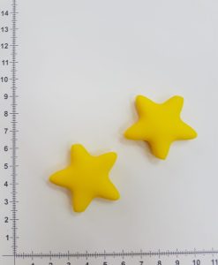 Silikoninė žvaigždutė Ryškiai geltona 38 x 38 mm