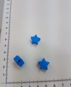 Silikoninė žvaigždutė Ryškiai mėlyna 15 mm