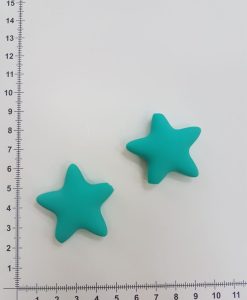 Silikoninė žvaigždutė Ryškiai mėtinė 38 x 38 mm