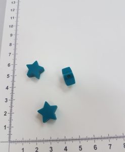Silikoninė žvaigždutė smaragdas 15 mm