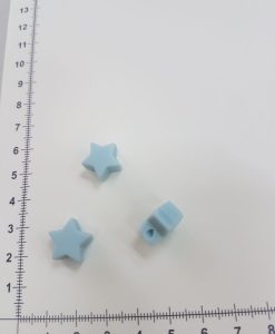 Silikoninė žvaigždutė Šviesiai mėlyna 15 mm