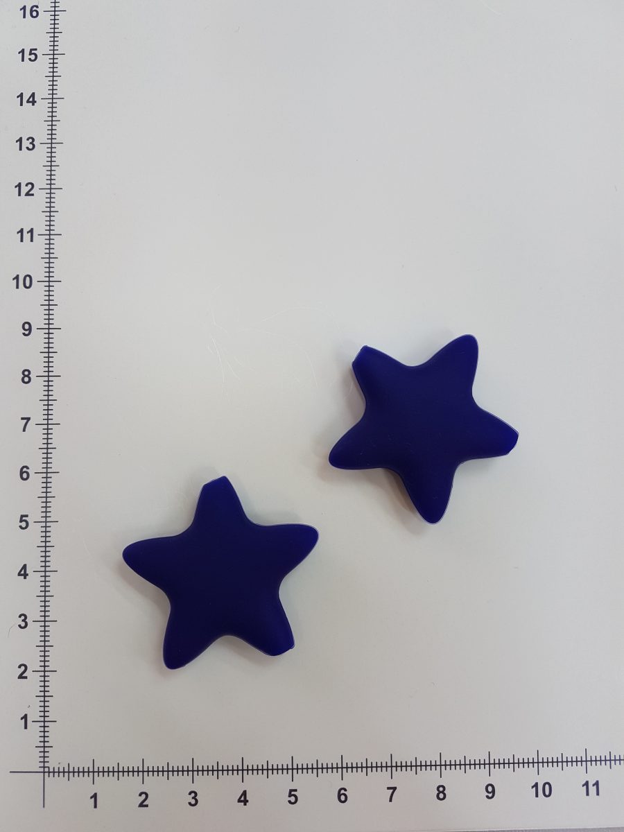 Silikoninė žvaigždutė Tamsiai violetinė 38 x 38 mm
