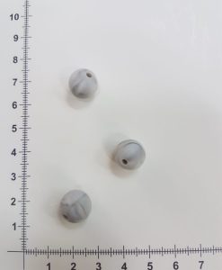 Silikoniniai karoliukai 12 mm, Marmūriniai