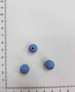 Silikoniniai karoliukai 12 mm, Mėlyni