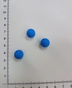 Silikoniniai karoliukai 12 mm, Ryškiai mėlyni