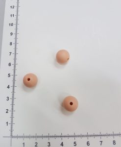 Silikoniniai karoliukai 12 mm, Švelnus persikas