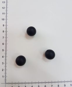 Silikoniniai karoliukai 15 mm, Juodi