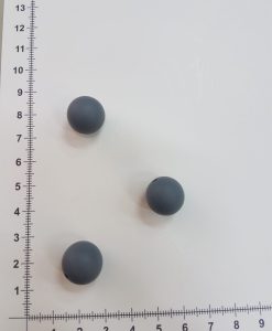 Silikoniniai karoliukai 15 mm, Pilki
