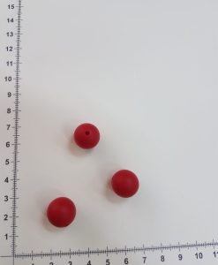 Silikoniniai karoliukai 15 mm, Raudoni
