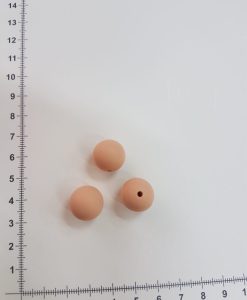 Silikoniniai karoliukai 15 mm, Švelnus persikas
