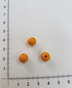 Silikoniniai karoliukai 9 mm, Oranžiniai