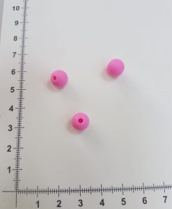 Silikoniniai karoliukai 9 mm, Rožiniai