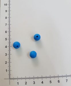 Silikoniniai karoliukai 9 mm, Ryškiai mėlyni