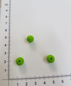 Silikoniniai karoliukai 9 mm, Salotiniai