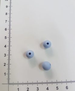 Silikoniniai karoliukai 9 mm, Šviesiai mėlyni