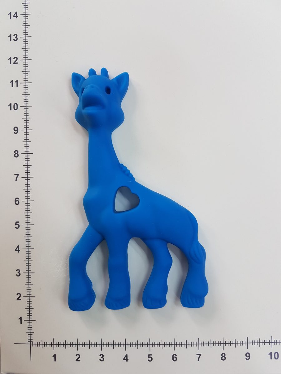Silikoninis kramtukas Ryškiai mėlyna žirafa