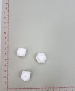 Silikoninis šešiakampis 14 mm, Baltas