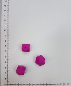 Silikoninis šešiakampis 14 mm, Ciklameno