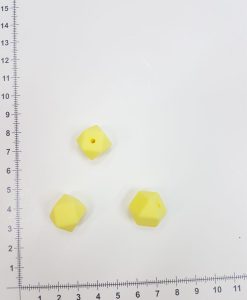 Silikoninis šešiakampis 14 mm, Geltonas