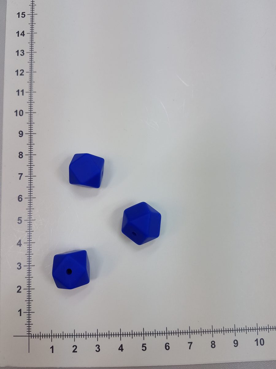 Silikoninis šešiakampis 14 mm, Karališkas mėlynas
