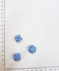Silikoninis šešiakampis 14 mm, Mėlynas