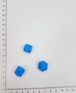 Silikoninis šešiakampis 14 mm, Ryškiai mėlynas