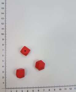 Silikoninis šešiakampis 14 mm, Ryškiai oranžinis