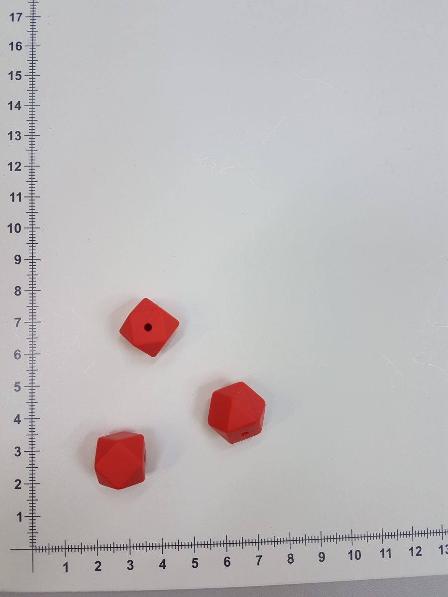Silikoninis šešiakampis 14 mm, Ryškiai oranžinis