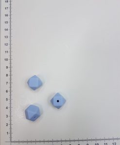 Silikoninis šešiakampis 14 mm, Šviesiai mėlynas