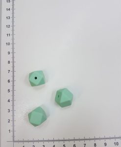 Silikoninis šešiakampis 14 mm, Šviesiai mėtinis