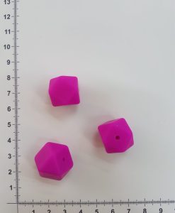 Silikoninis šešiakampis 17 mm, Ciklameno