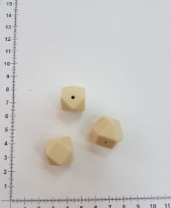 Silikoninis šešiakampis 17 mm, Kreminis