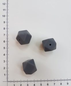 Silikoninis šešiakampis 17 mm, Pilkas