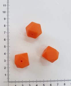 Silikoninis šešiakampis 17 mm, Ryškiai oranžinis
