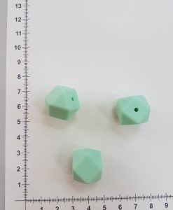 Silikoninis šešiakampis 17 mm, Šviesiai mėtinis