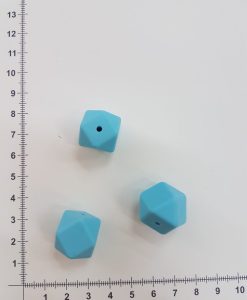 Silikoninis šešiakampis 17 mm, Žydras