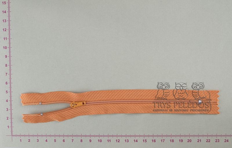 Spiralinis fiksuojamas užtrauktukas „Oranžinis“, 18 cm