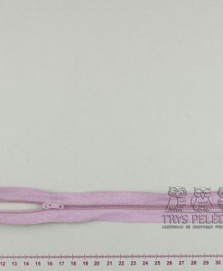 Spiralinis fiksuojamas užtrauktukas „Šviesiai rožinis“, 22 cm