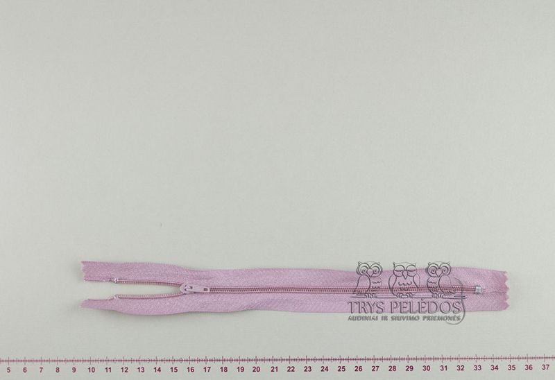 Spiralinis fiksuojamas užtrauktukas „Šviesiai rožinis“, 22 cm