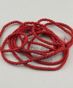 Dekoratyvinė virvelė 4mm,raudona