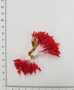Gėlių kuokeliai su stiklo dalelėm, raudoni