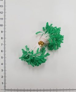 Gėlių kuokeliai su stiklo dalelėm, ryškiai žali