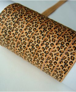 Grosgrain juostelė 9 mm, rusvas leopardas
