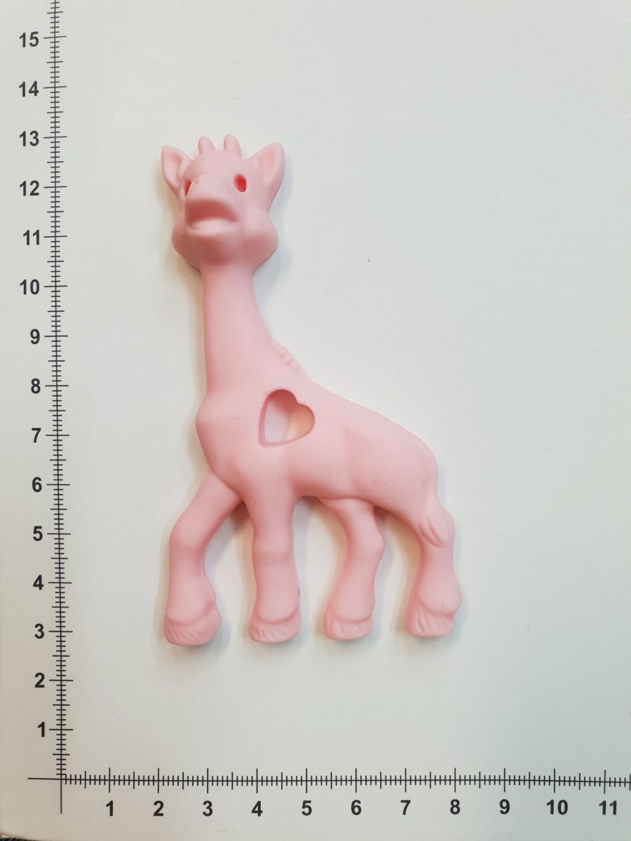 Silikoninis kramtukas Šviesiai rožinė žirafa