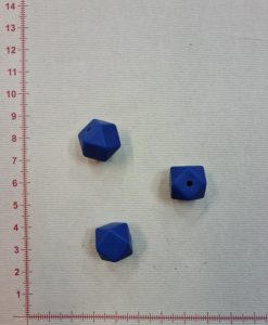 Silikoninis šešiakampis 14 mm, Tamsiai mėlyna