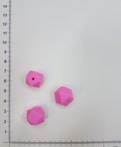 Silikoninis šešiakampis 17 mm, Rožinis